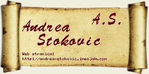 Andrea Stoković vizit kartica